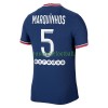 Maillot de Supporter Paris Saint-Germain Marquinhos 5 Domicile 2021-22 Pour Homme